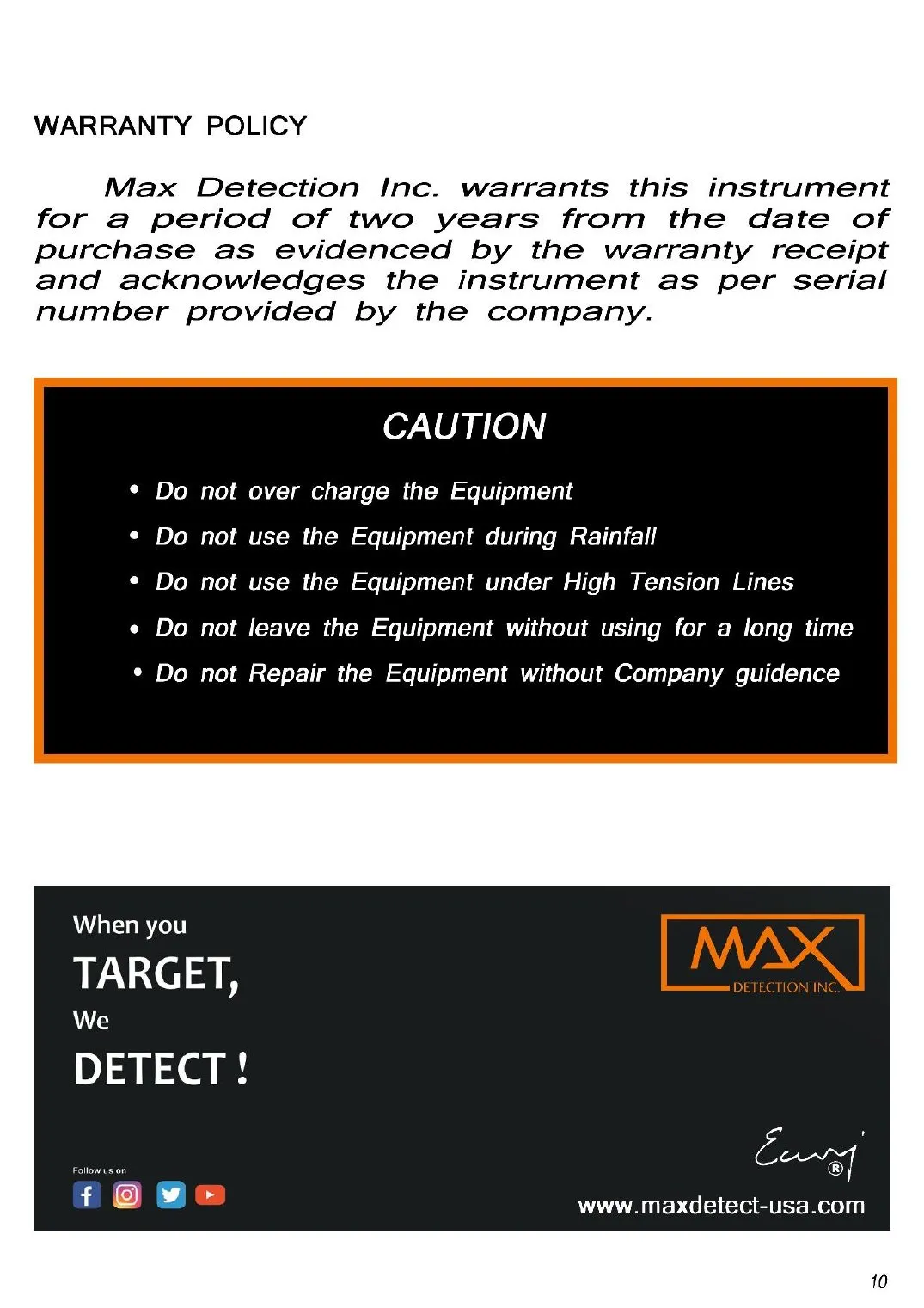 Max Lora 750 user manual, page 12 of 12
